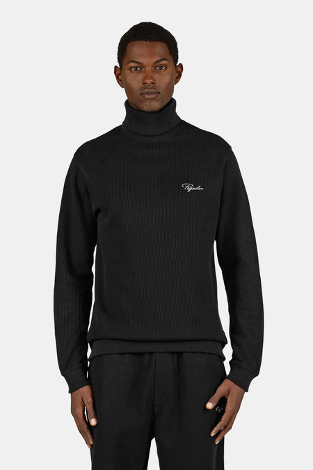 Signar Rib Turtleneck Washed Black