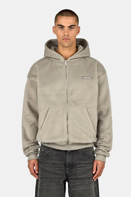 Fermo Flannel Oversized Jacket Flint Grey