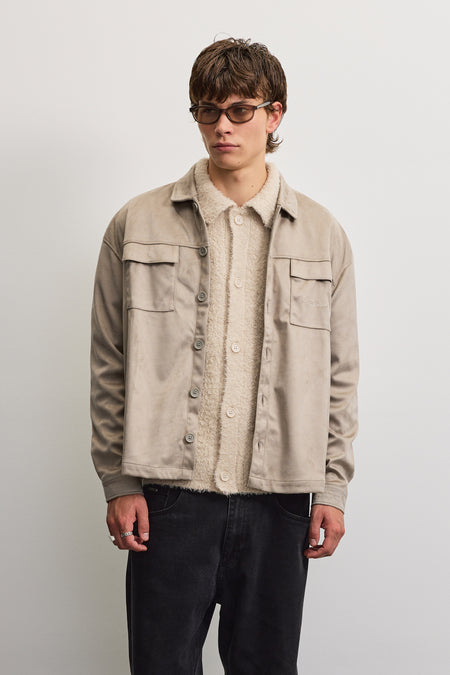 Madikeri Suede Overshirt Flint Grey