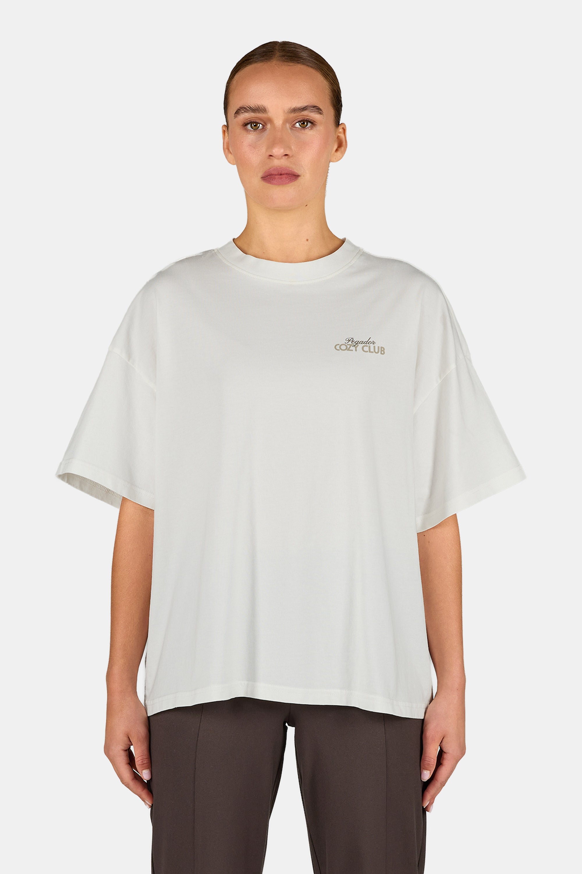 Marsala Heavy Oversized Tee Washed Snow White – PEGADOR®