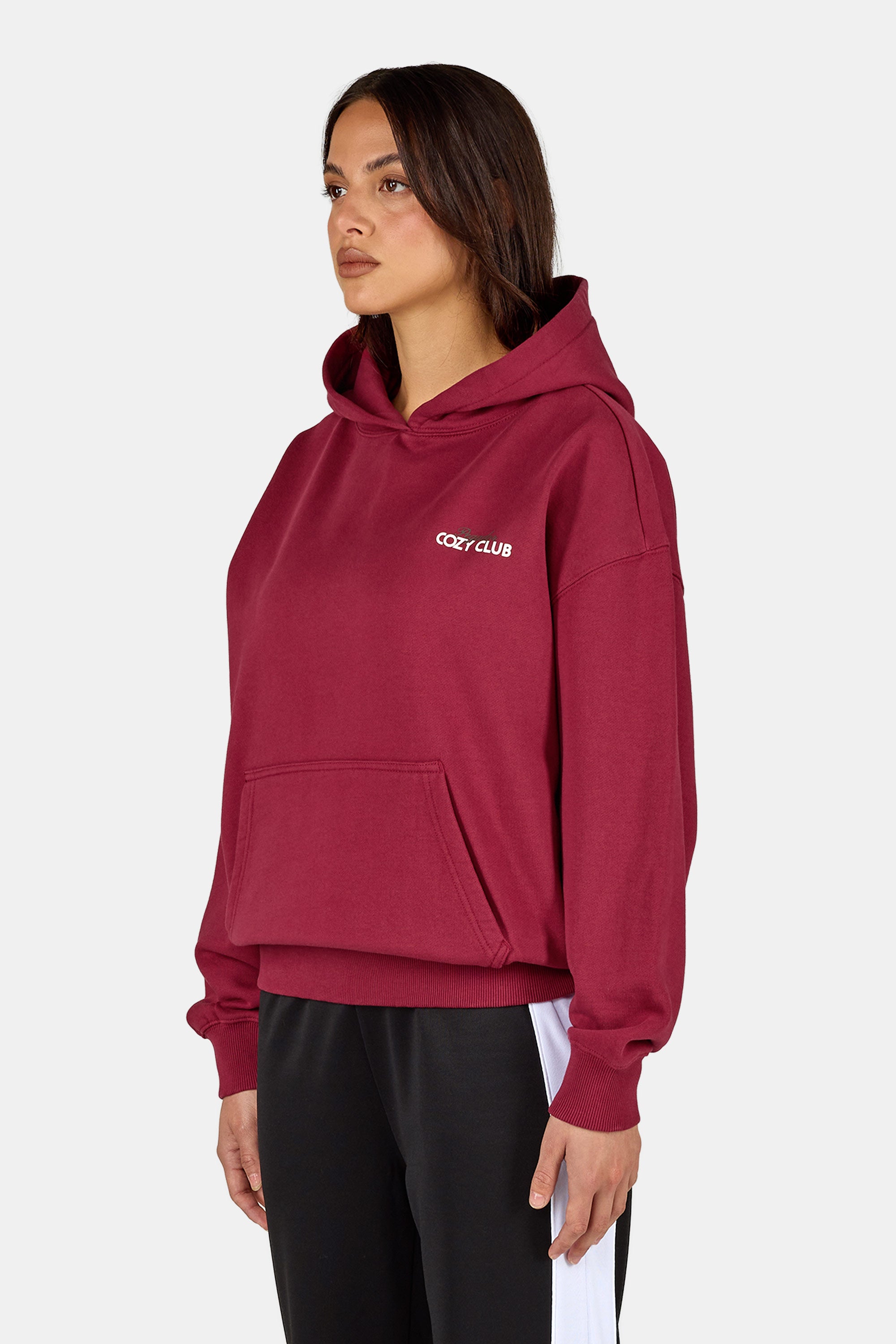 Marsala Oversized Hoodie Washed Burgundy Red – PEGADOR®