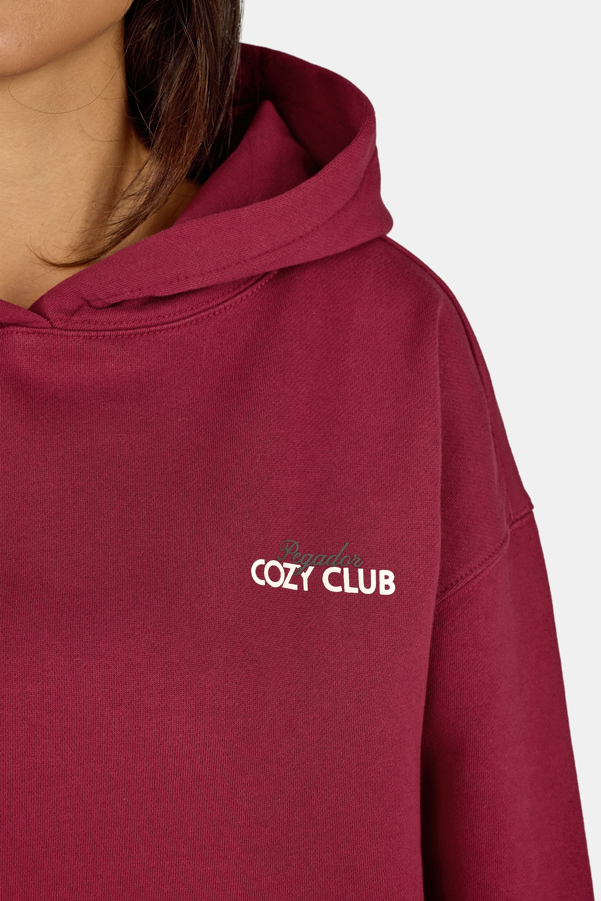 Marsala Oversized Hoodie Washed Burgundy Red – PEGADOR®