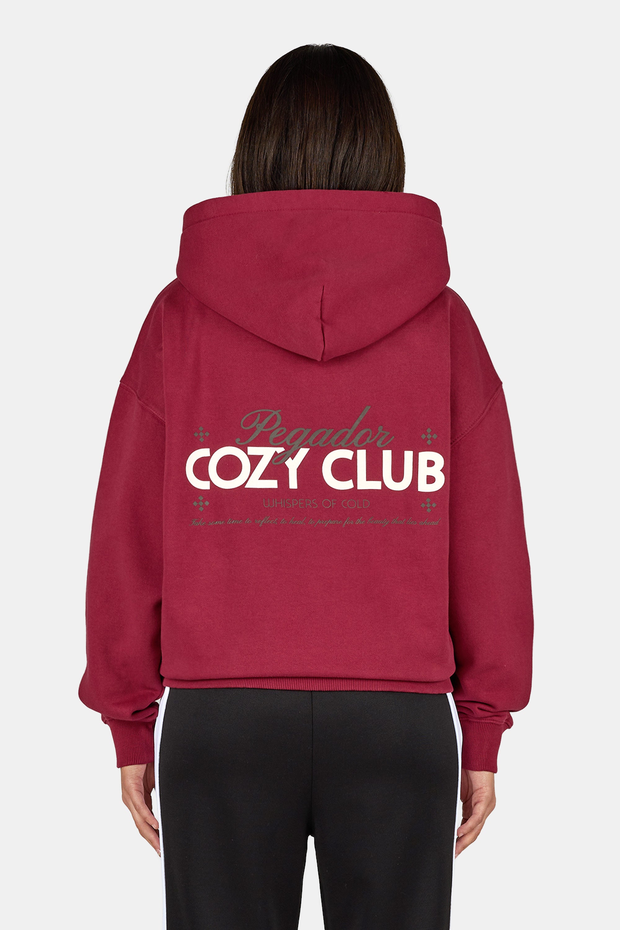 Marsala Oversized Hoodie Washed Burgundy Red – PEGADOR®