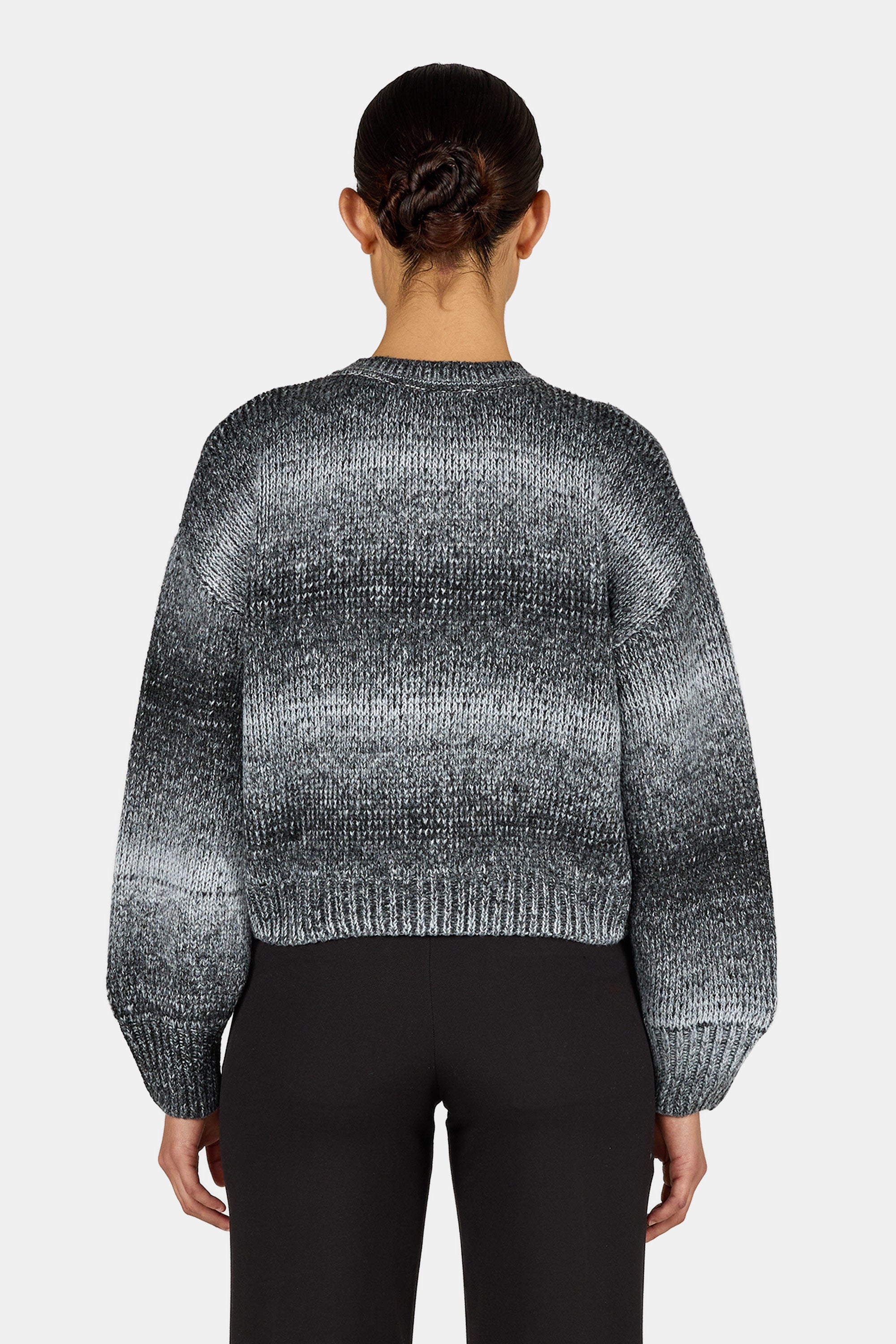 Oradea Knit Cardigan Space Dyed Black – PEGADOR®