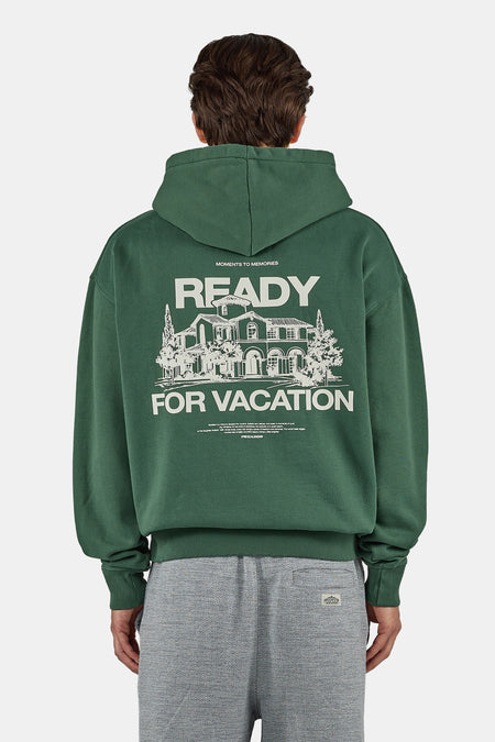 Bovec Oversized Hoodie Washed Solid Green