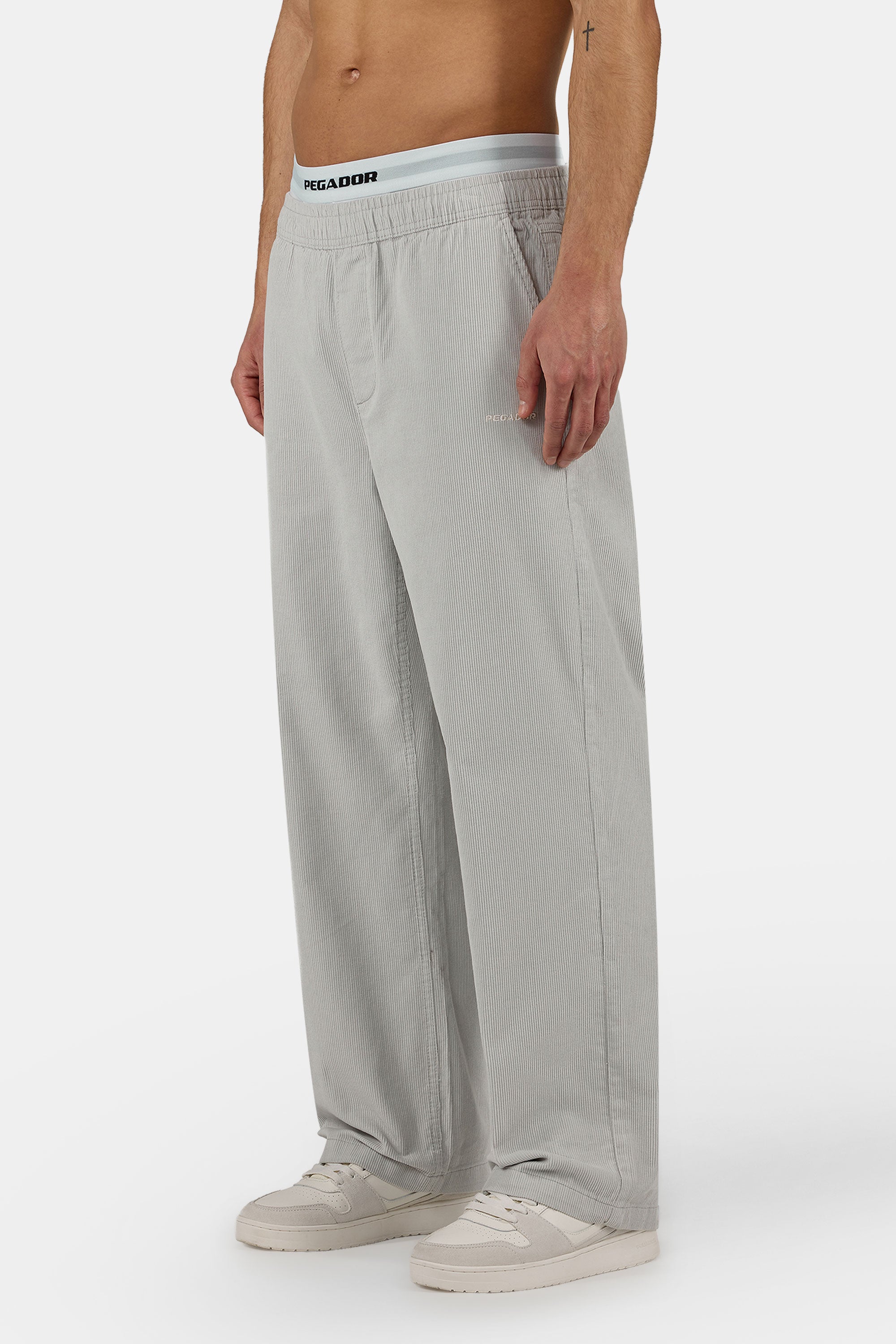 Torgny Wide Cord Smart Pants Fog Grey – PEGADOR®