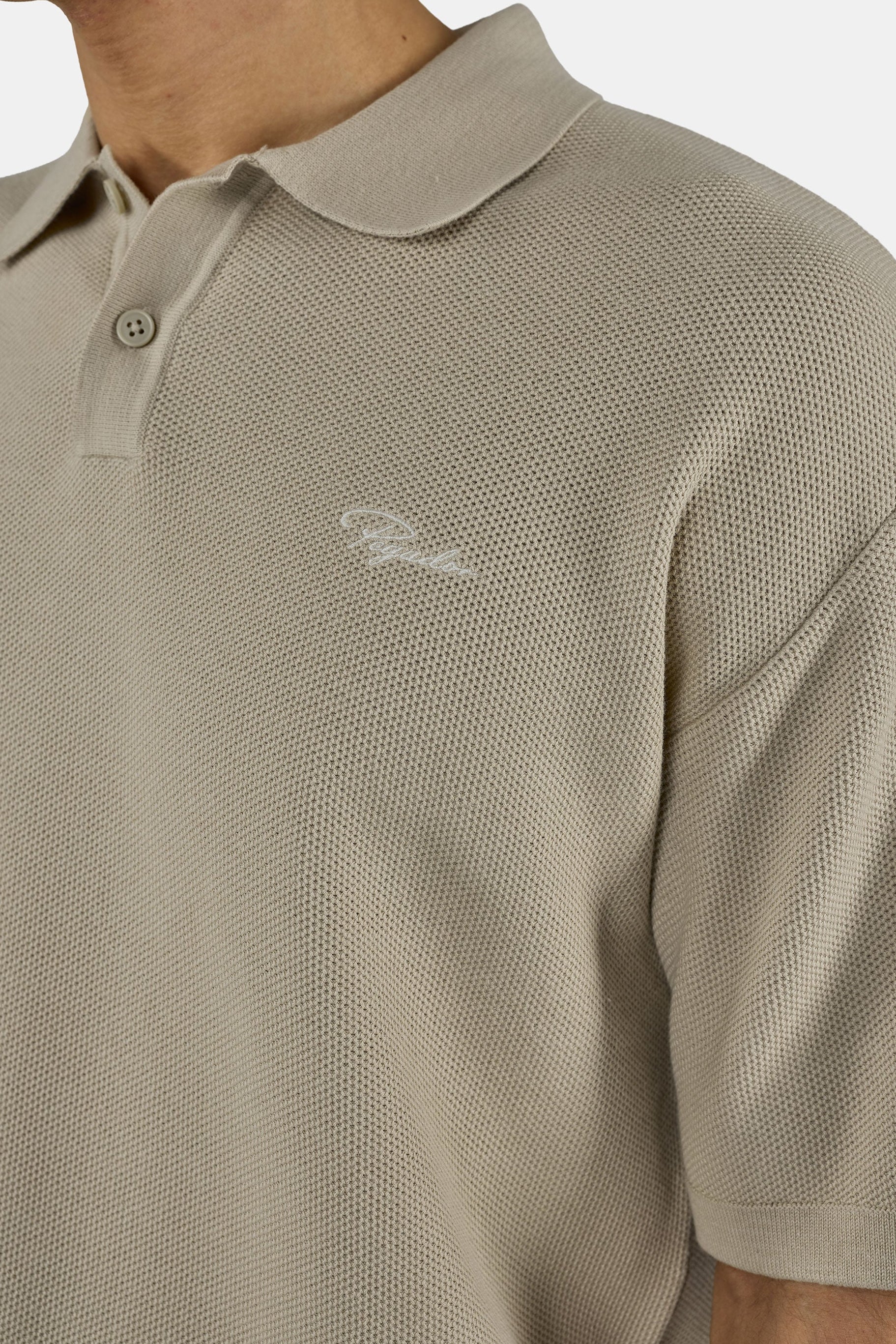 Zermatt Pique Knit Polo Khaki Beige – PEGADOR®
