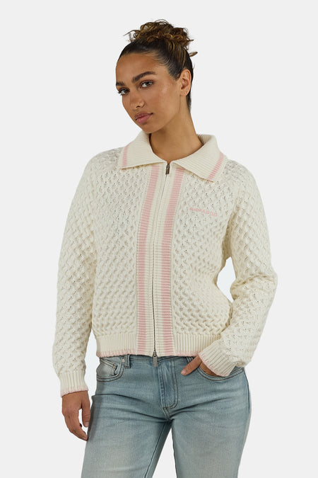 Bosa Structured Knit Jacket Warm White