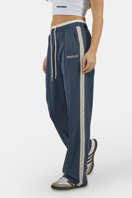 Tihany Lace Track Pants Twilight Blue