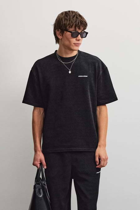 Lagos Oversized Soft Rib Tee Black