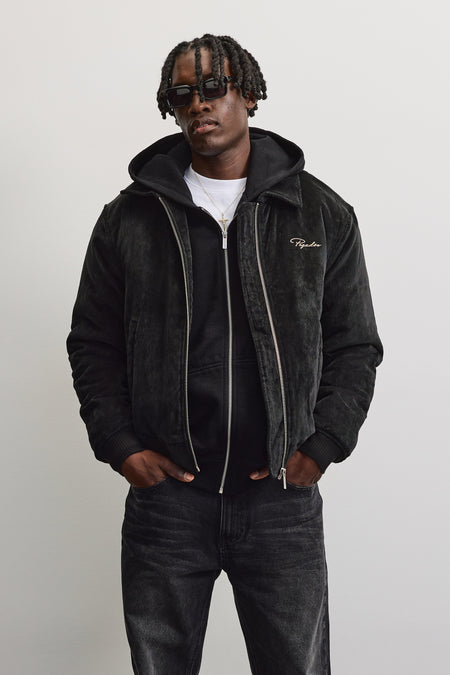 Clusone Cord Bomber Jacket Black