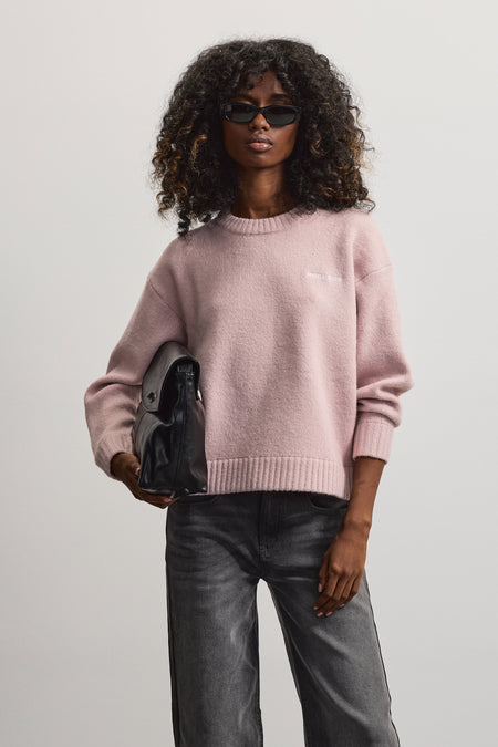 Vaasa Relaxed Knit Sweater Faded Rose