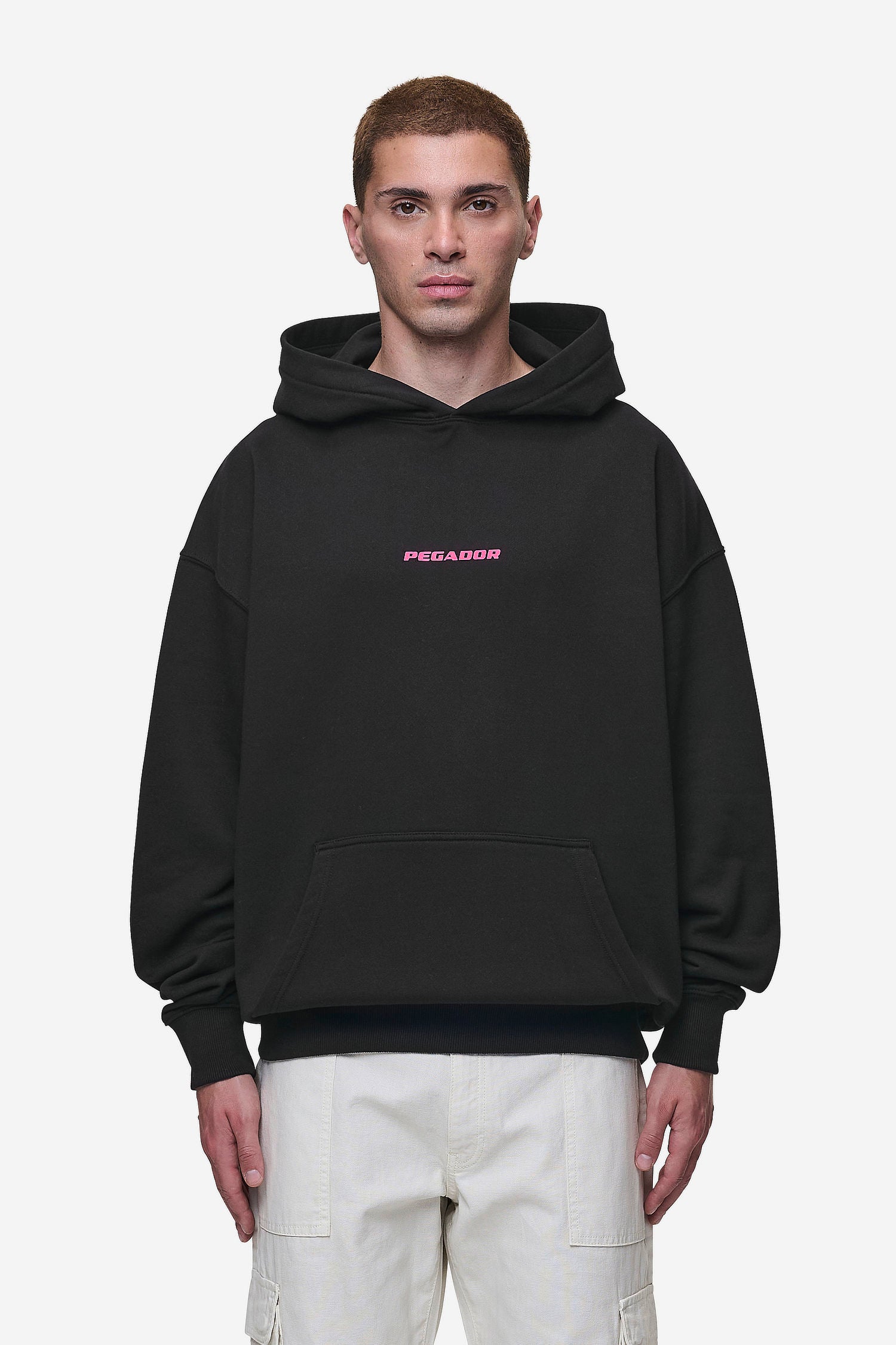 Colne Logo Oversized Hoodie Washed Black - Main Image