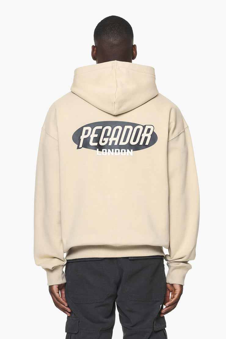 Pegador County Oversized Sweat Jacket Vintage Washed Kingdom Beige