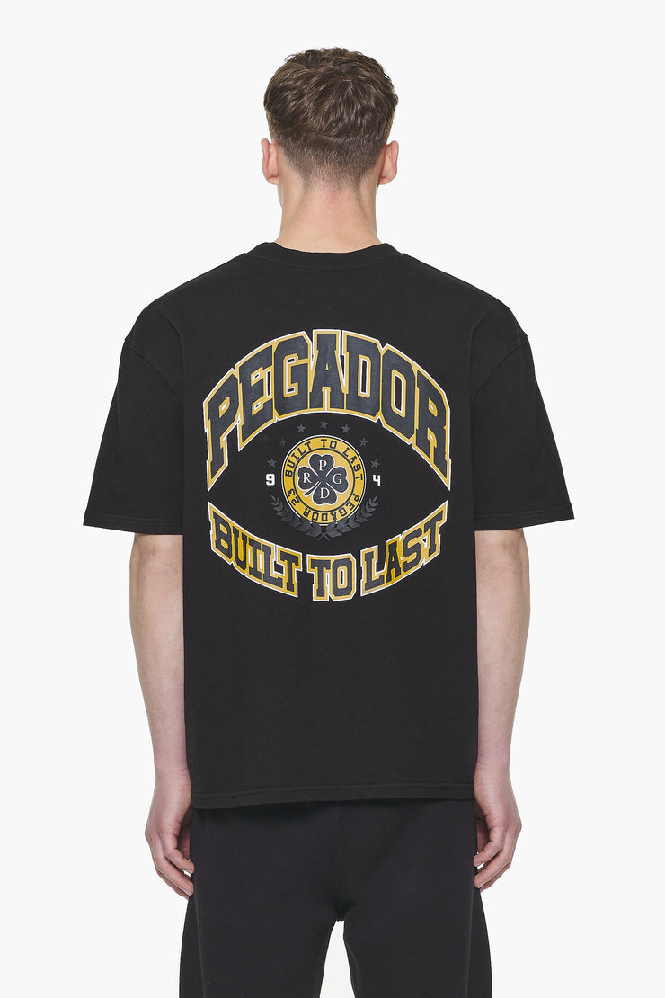 Pegador Smith Oversized Tee Vintage Washed Onyx Black