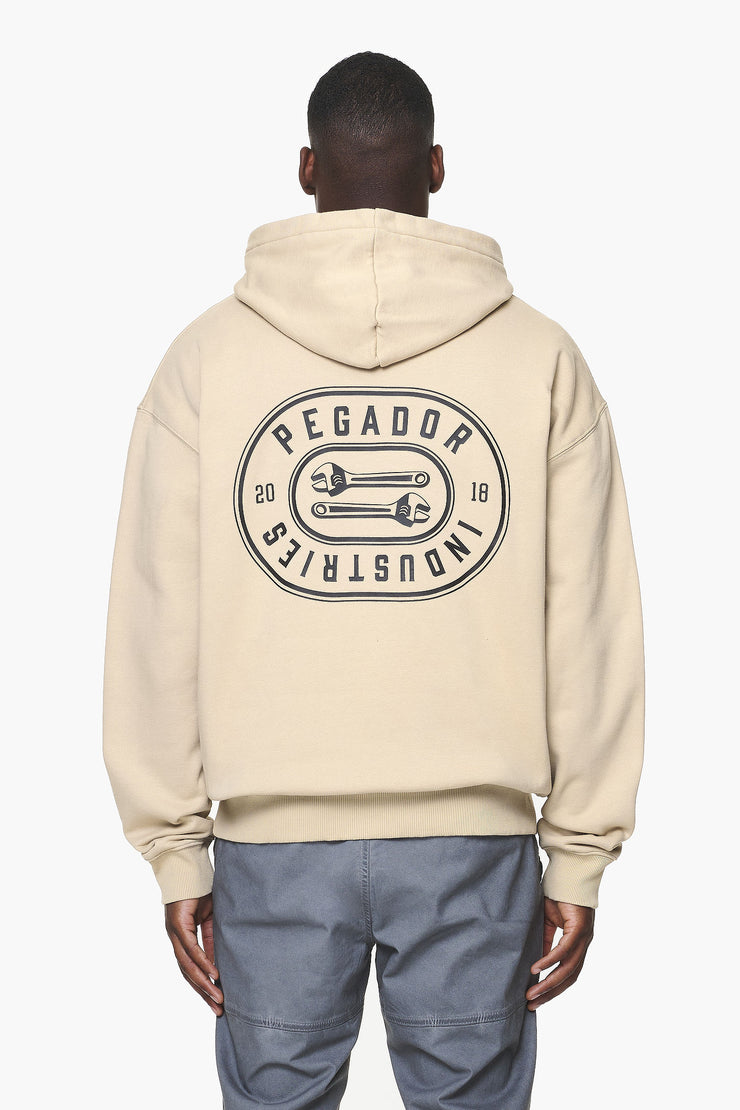 Pegador Comet Oversized Hoodie Vintage Washed Kingdom Beige