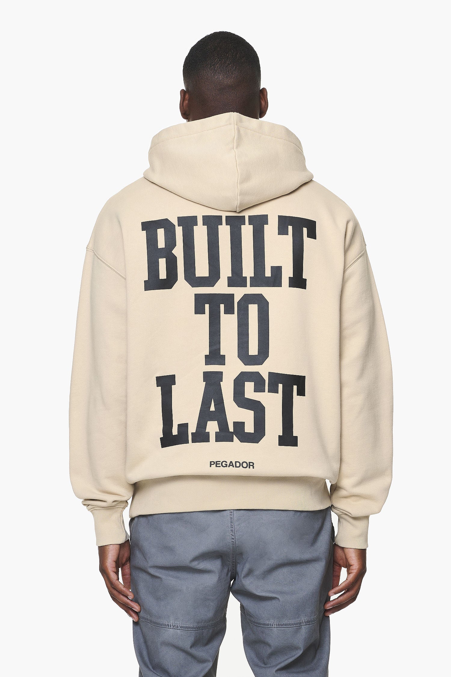 Pegador Mouncy Oversized Hoodie Vintage Washed Kingdom Beige Hauptansicht aus der Built to Last Kollektion für Herren