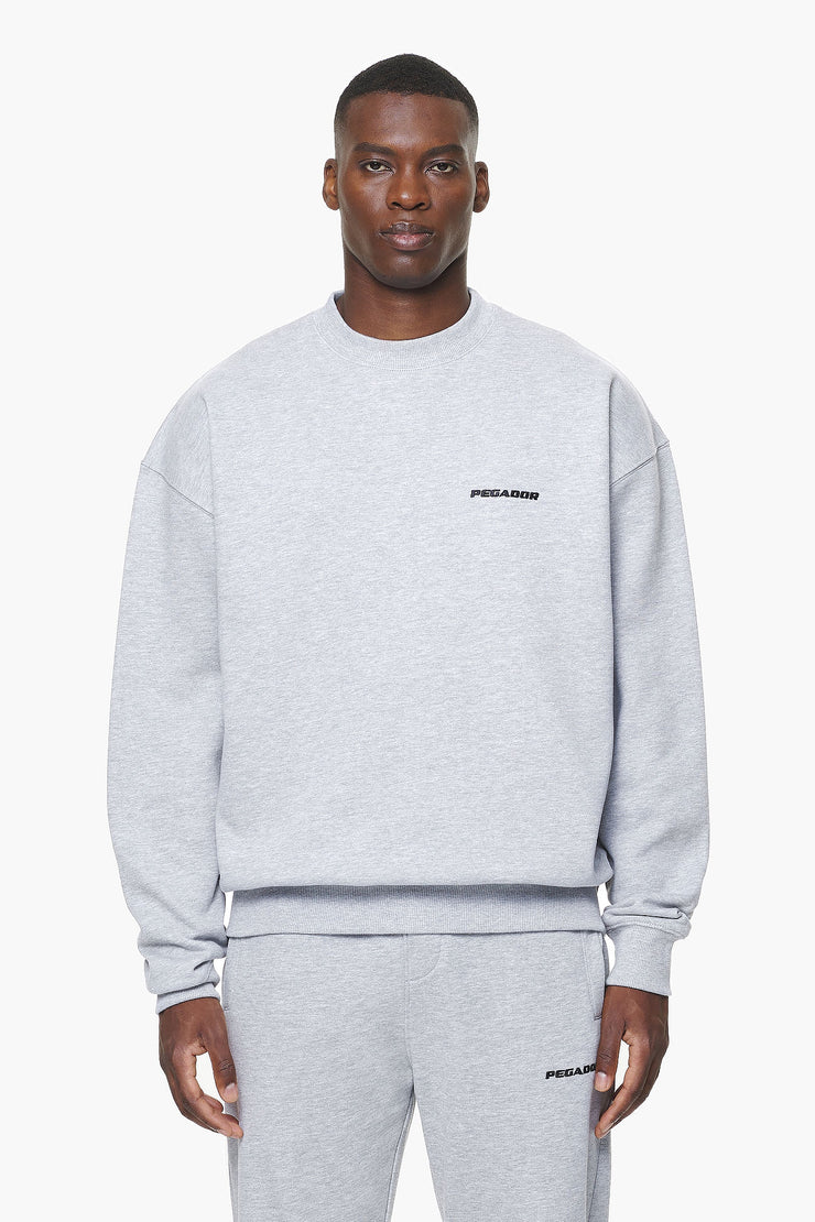 Pegador Logo Oversized Sweater Grey Melange