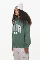 Pegador Keats Logo Oversized Hoodie Vintage Washed Garden Green Gegenansicht aus der Built to Last Kollektion für DaHerren