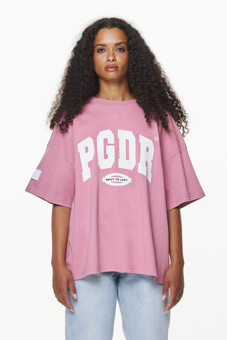 Pegador Keats Heavy Oversized Tee Vintage Washed Rust Pink