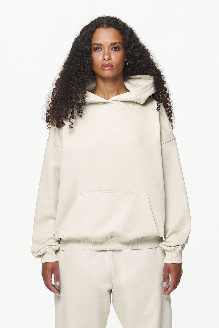 Pegador Camberwell Logo Oversized Hoodie Vintage Washed Bone White