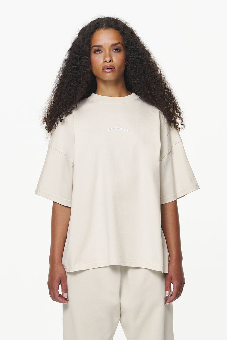 Pegador Thames Heavy Oversized Tee Vintage Washed Bone White