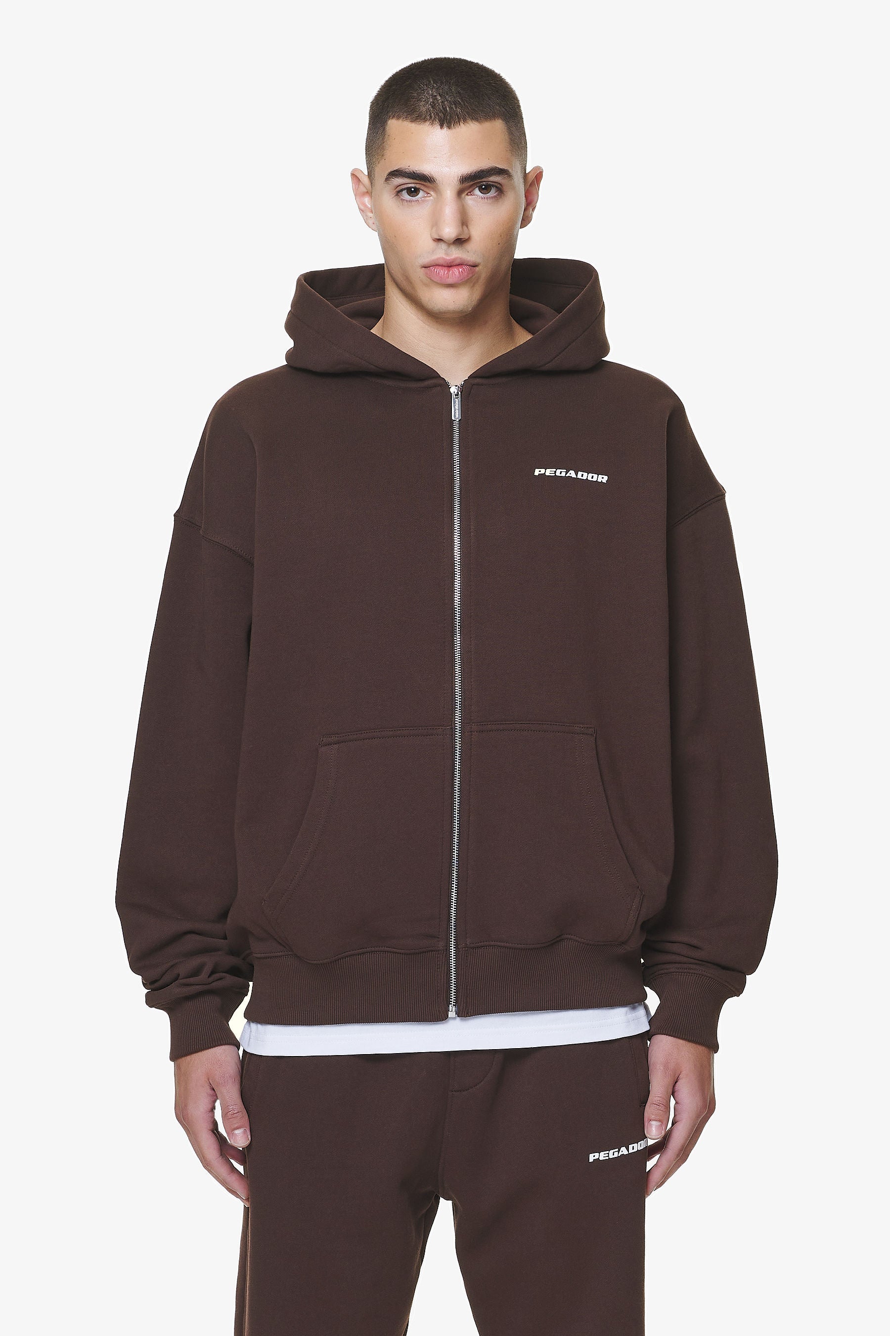 Brown Hoodie Oversized Brauner Zip Up Hoodie Braune