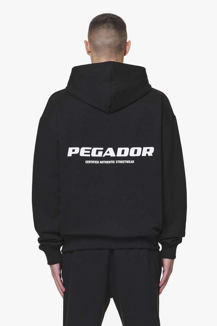 Pegador Colne Logo Oversized Sweat Jacket Black