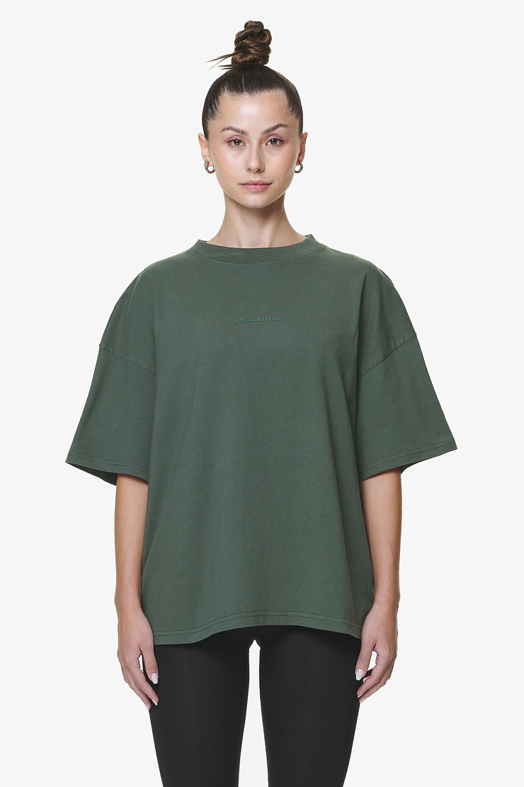 Pegador Bel Air Heavy Oversized Tee Washed Sage Green Gum