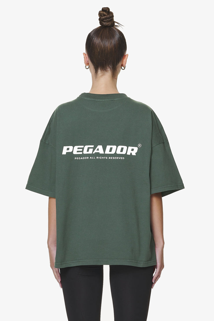 Pegador Arendal Logo Heavy Oversized Tee Washed Sage Green