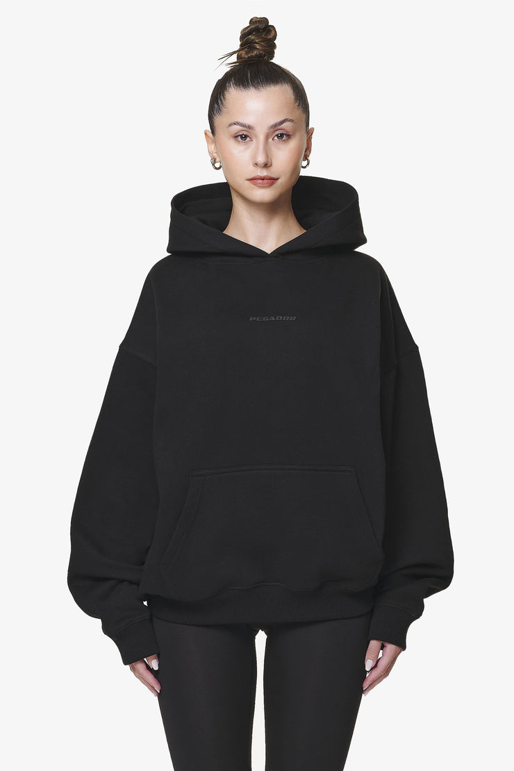 Pegador Clarita Logo Oversized Hoodie Black Gum