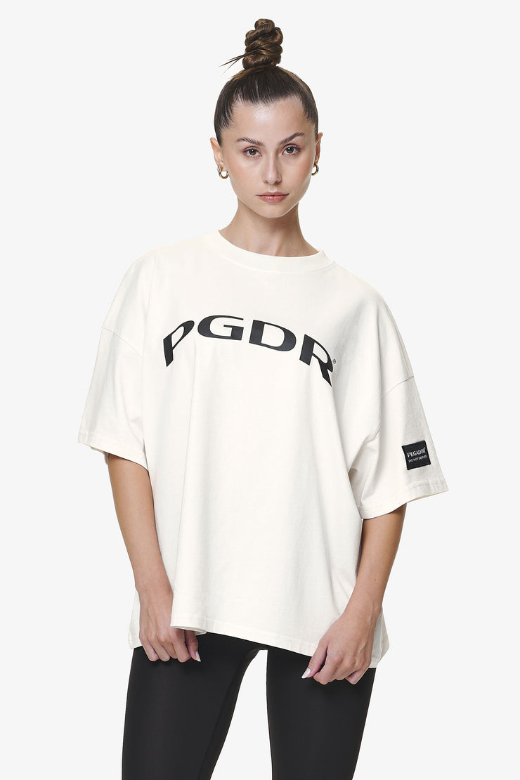 Pegador Troms Heavy Oversized Tee Washed Salty Cream