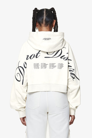 Pegador Vrena Oversized Cropped Hoodie Washed Salty Cream Hauptansicht aus der Do not Disturb Kollektion für DaHerren