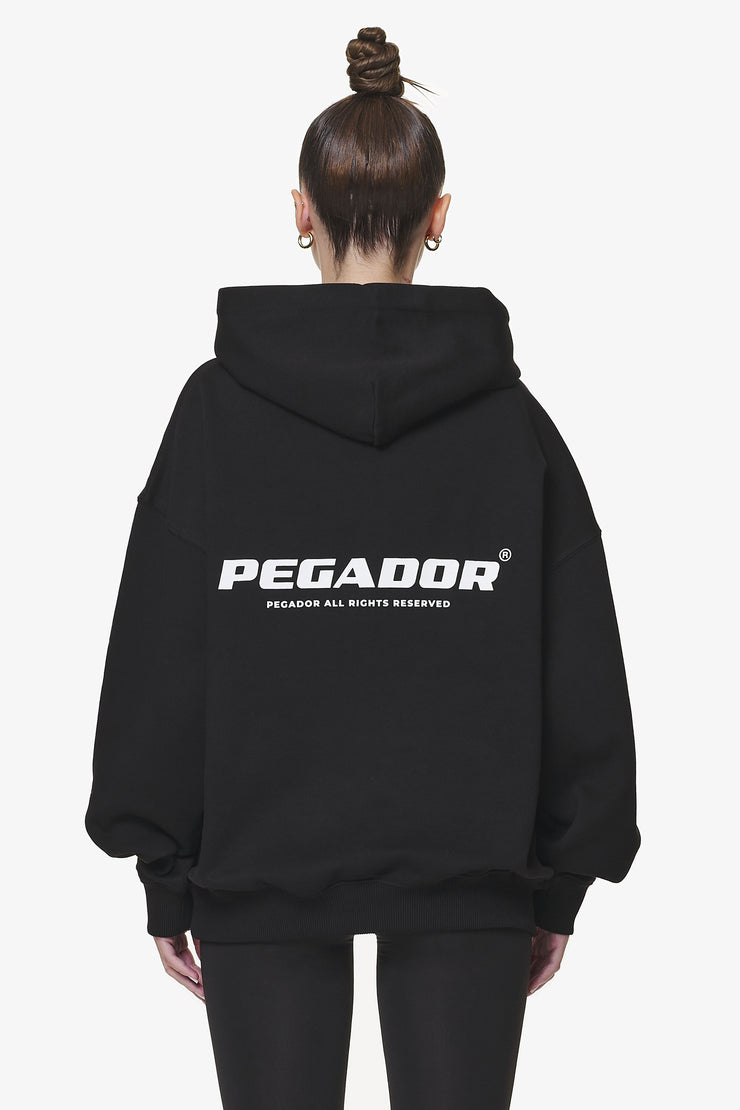 Pegador Atna Logo Oversized Hoodie Black