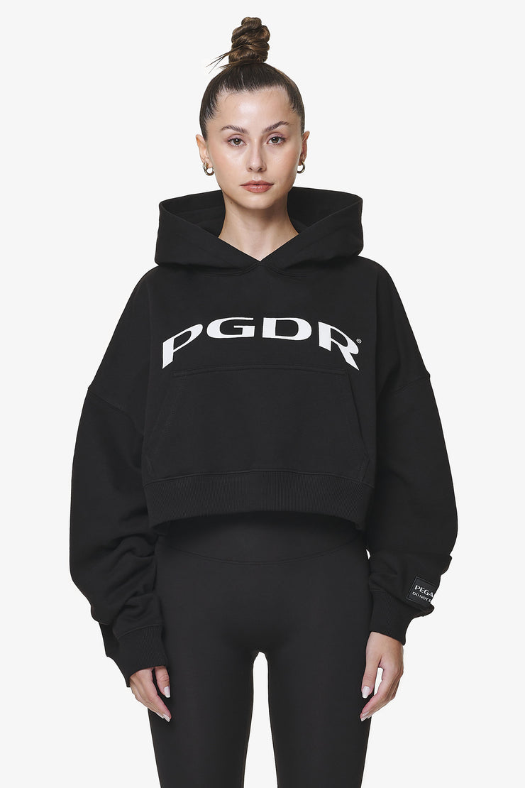 Pegador Troms Oversized Cropped Hoodie Black