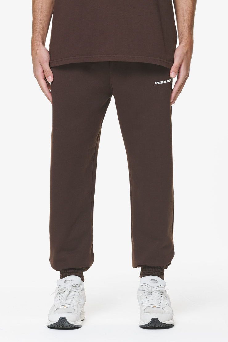 Pegador Logo Heavy Sweat Jogger Washed Oak Brown Gum