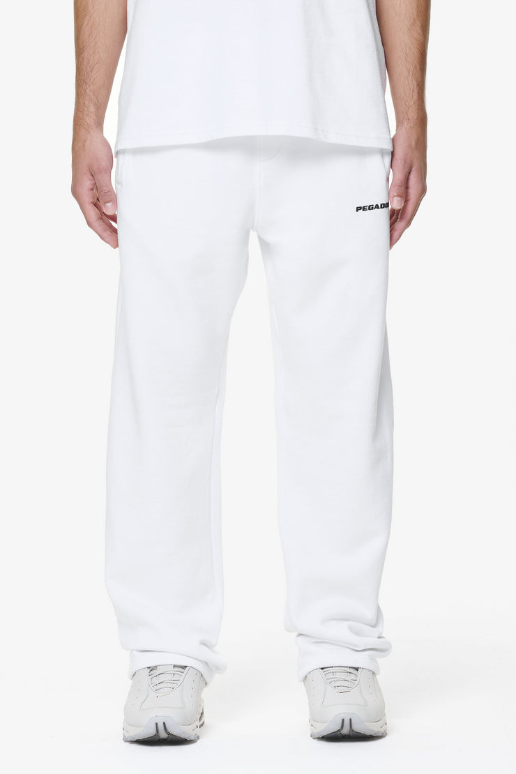 Pegador Logo Wide Sweat Pants White Gum