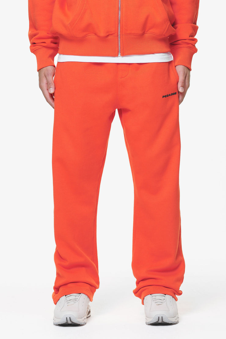 Pegador Logo Wide Sweat Pants Washed Signal Red Gum