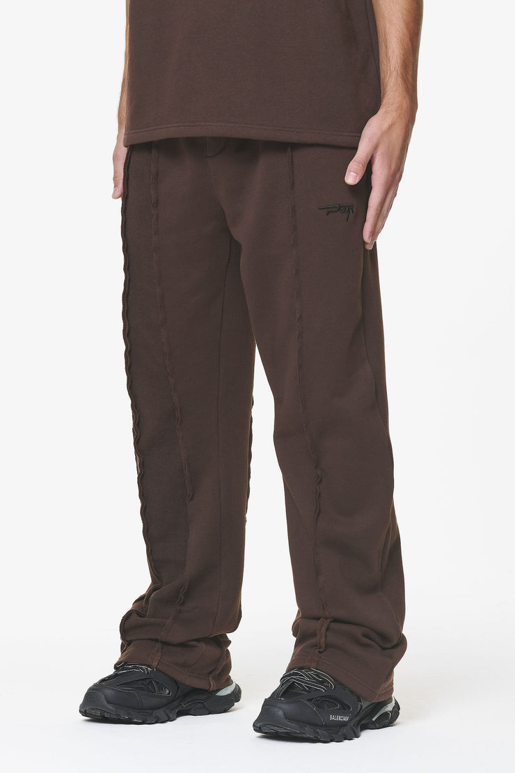 Pegador Wyso Inside Out Terry Sweat Pants Washed Oak Brown