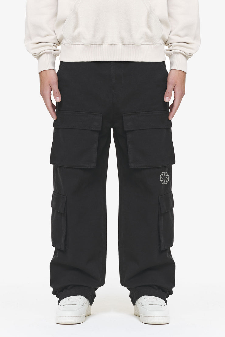 Pegador Bantam Wide Cargo Pants Black