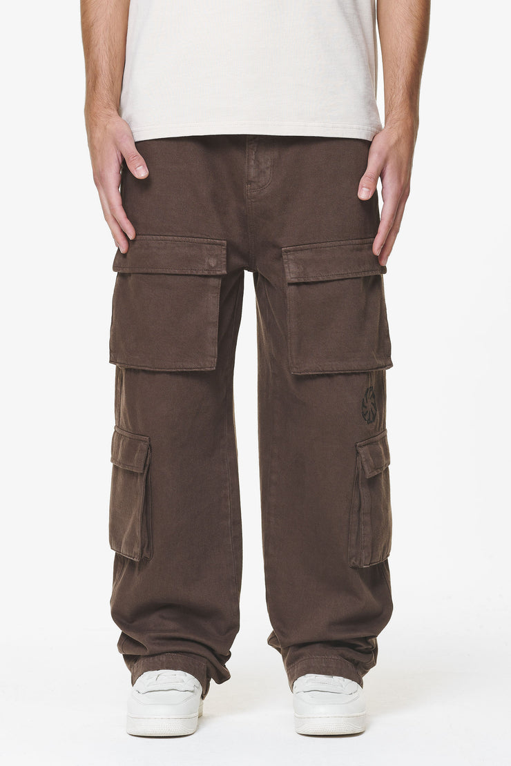 Pegador Bantam Wide Cargo Pants Oak Brown