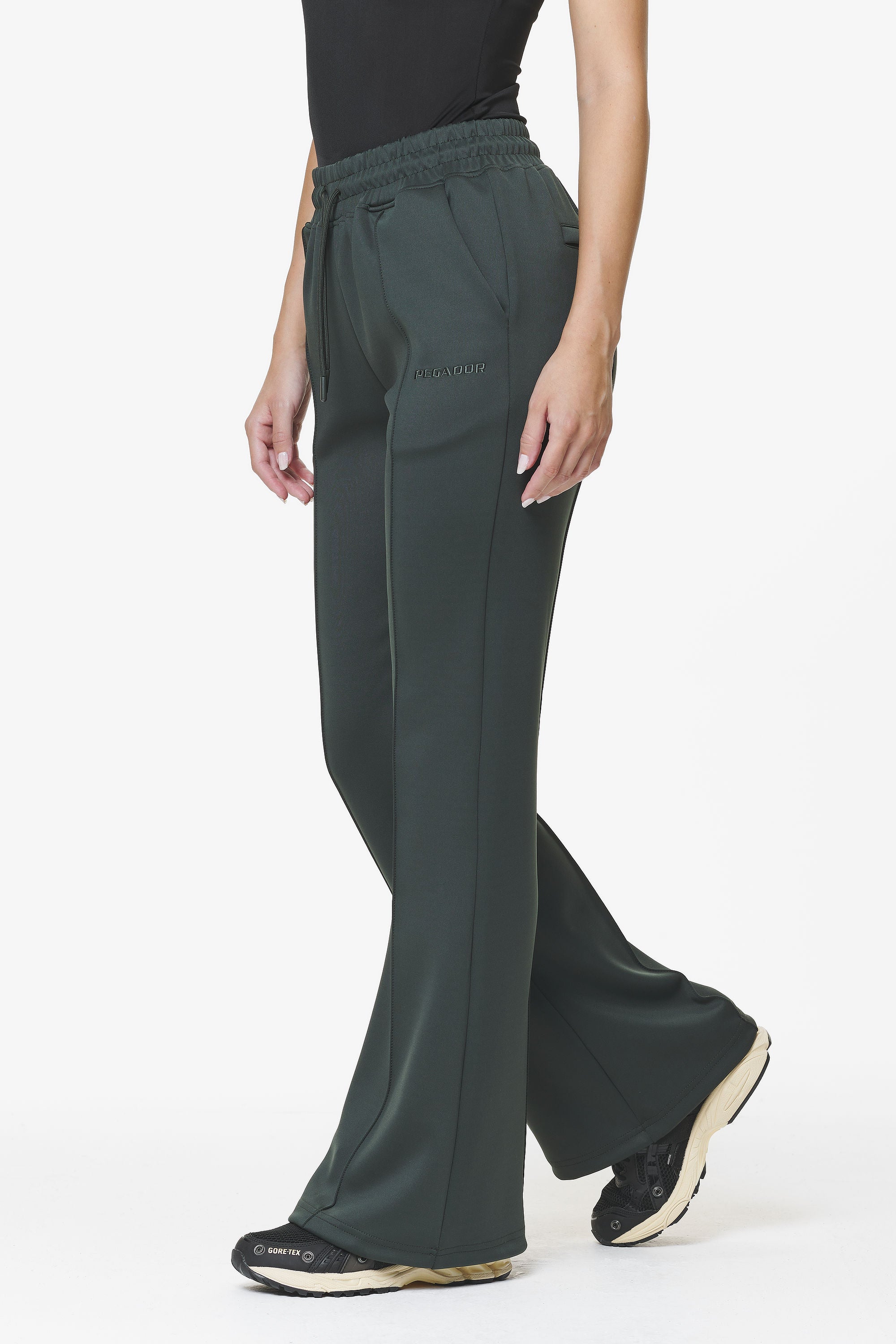 Palm Angels Flare Track Pants in Green | Lyst