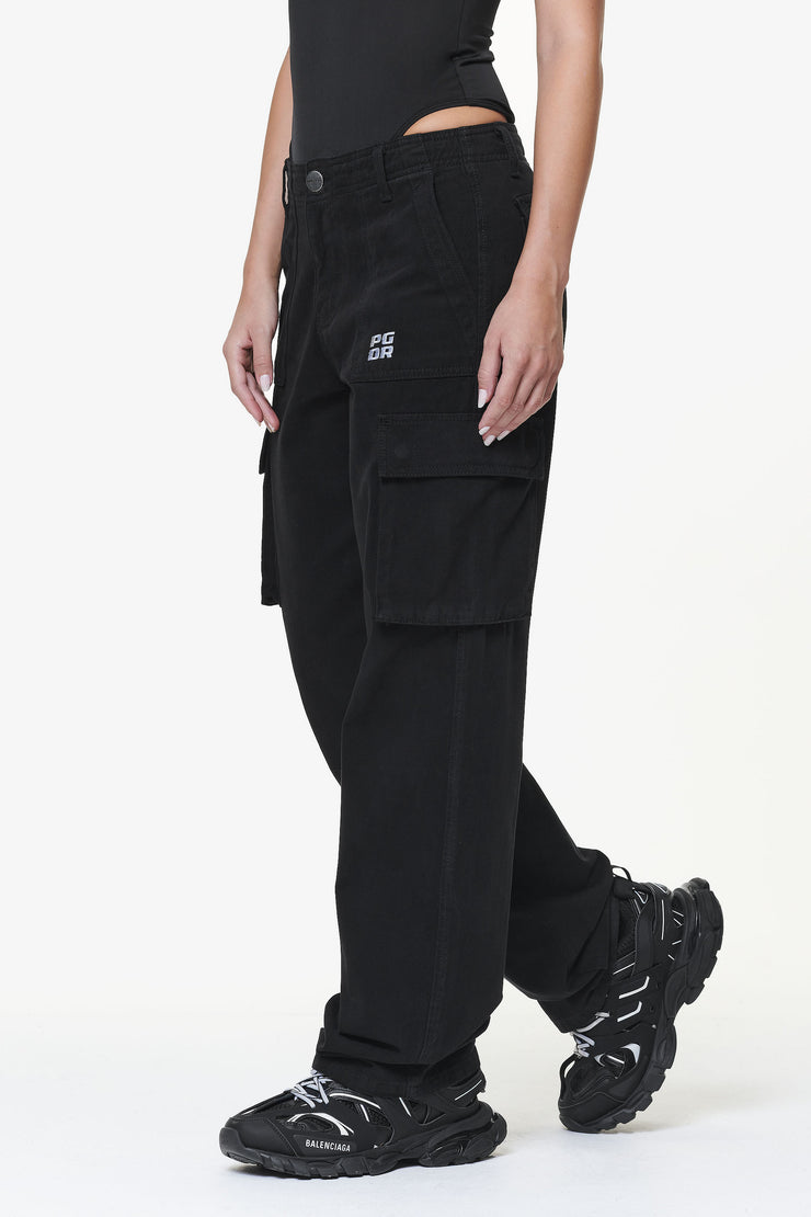 Pegador Bodo Wide Cargo Pants Black