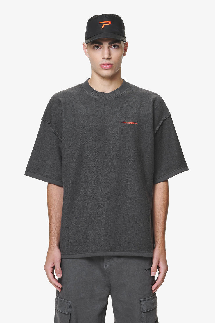 Pegador Wintor Inside Out Boxy Tee Washed Volcano Grey