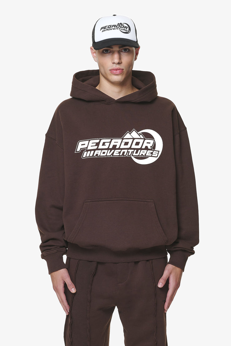 Pegador Eazor Oversized Hoodie Washed Oak Brown