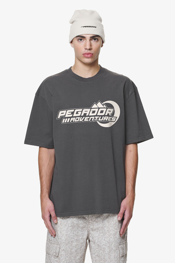 Pegador Eazor Oversized Tee Washed Volcano Grey