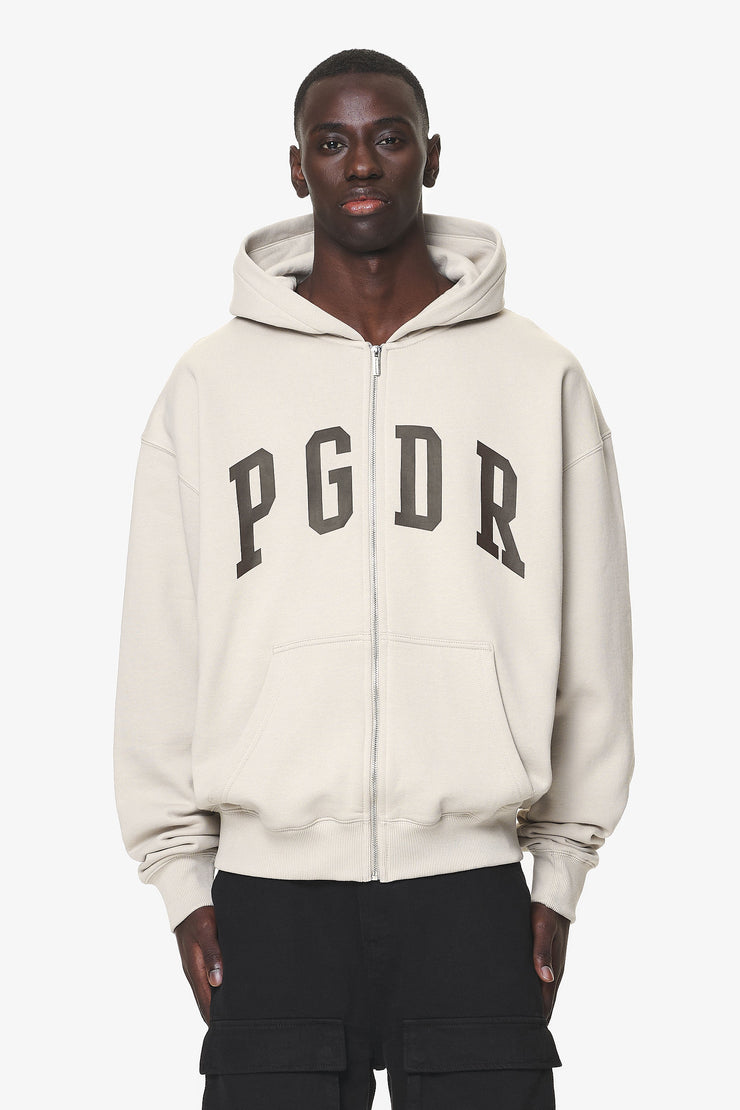 Pegador Layton Oversized Sweat Jacket Washed Dust Cream