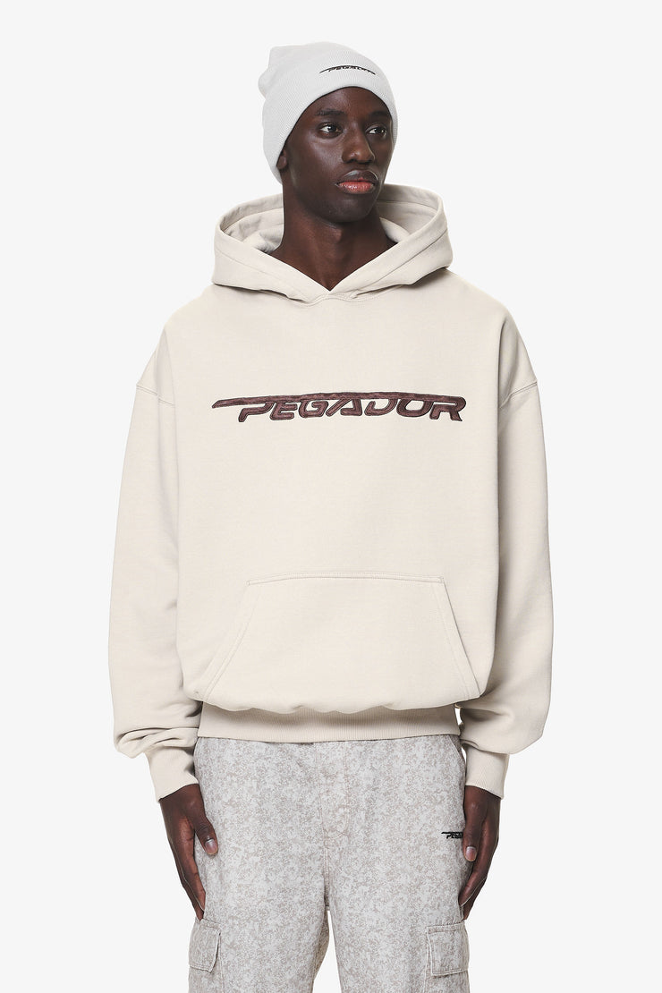 Pegador Manor Oversized Hoodie Washed Dust Cream