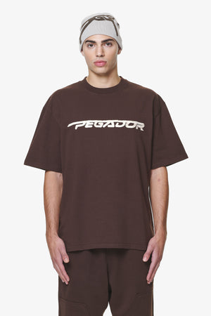 Pegador Manor Oversized Tee Washed Oak Brown Hauptansicht aus der Do not Disturb Kollektion für Herren