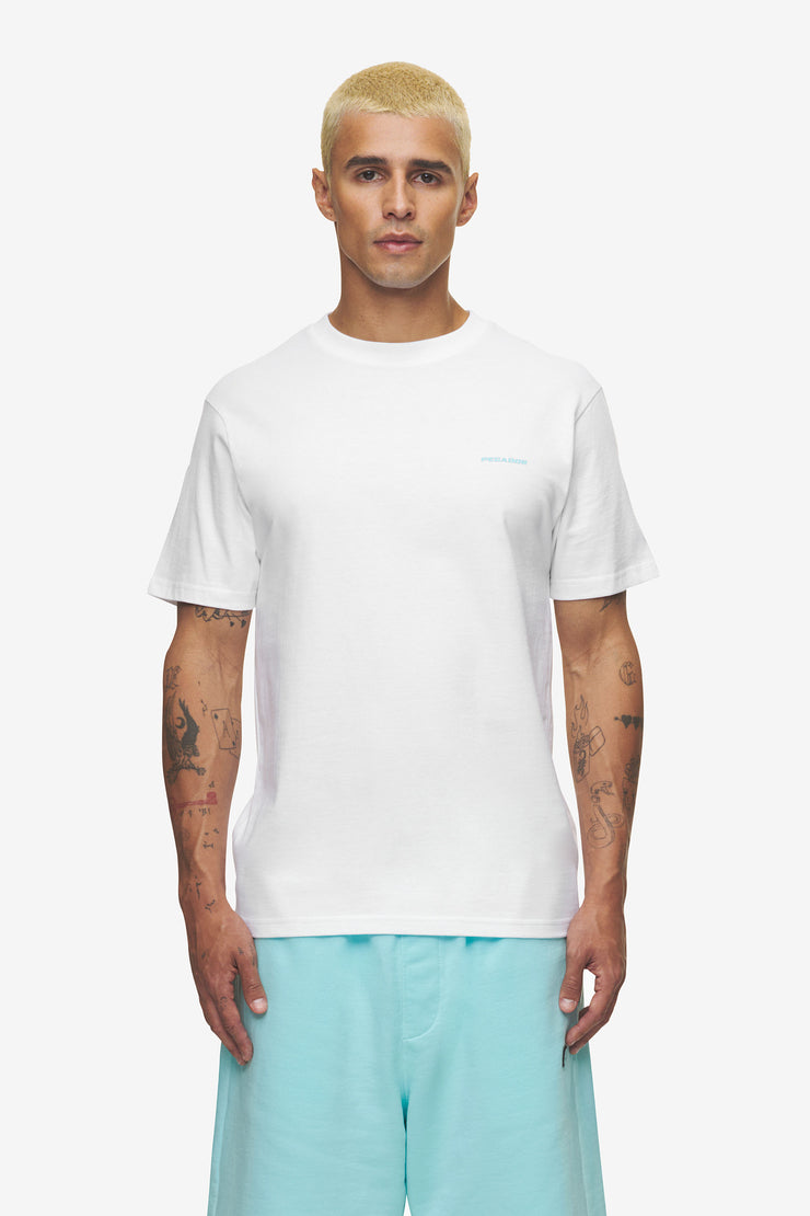 Pegador Logo Slim Tee White Sky Blue